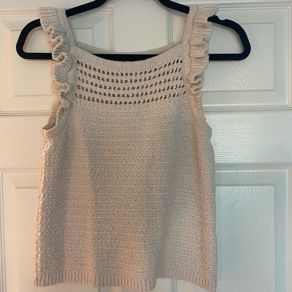 Madewell ruffle tank
